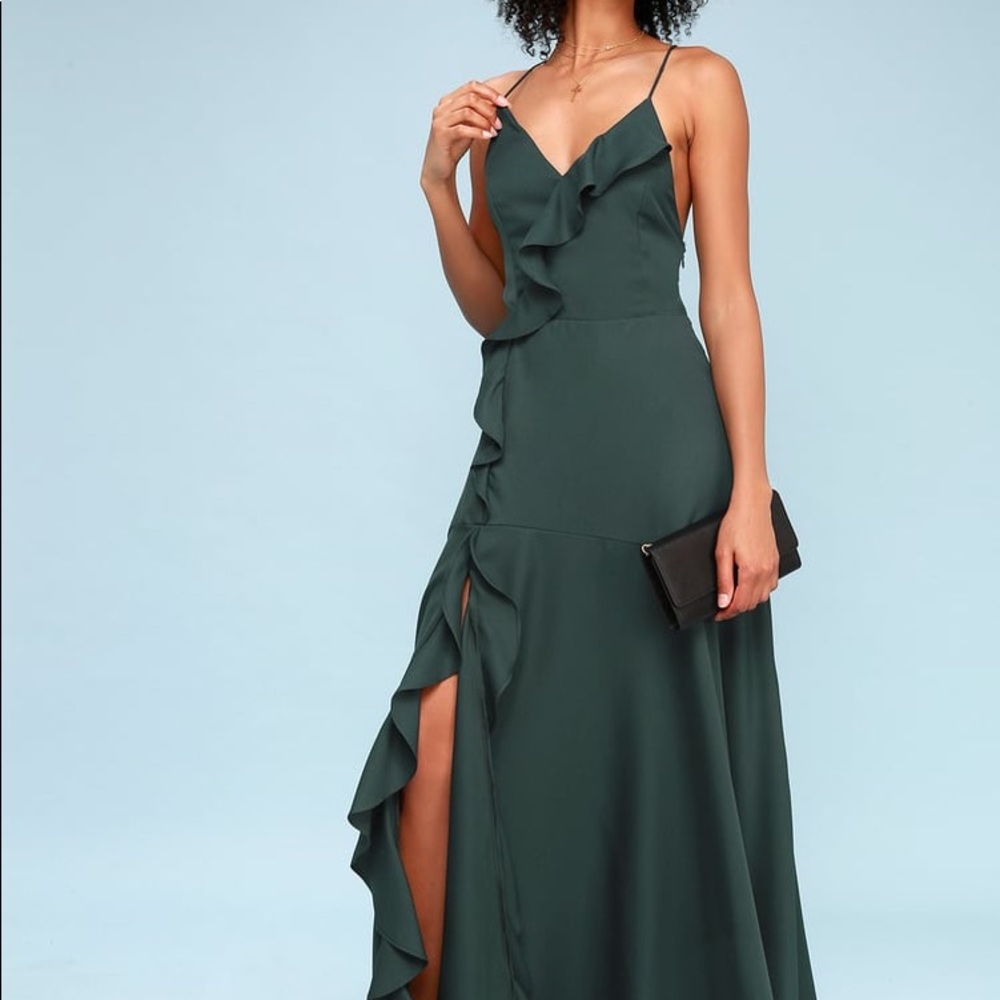 Lulus Ruffled Maxi Dress
